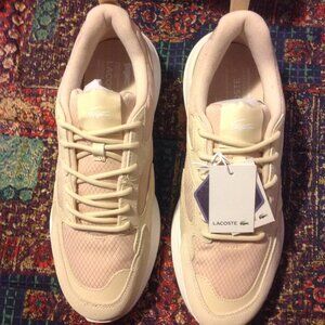 Lacoste Men's EVO Tan Textile & Suede Sneakers - 11.5M- New in Box